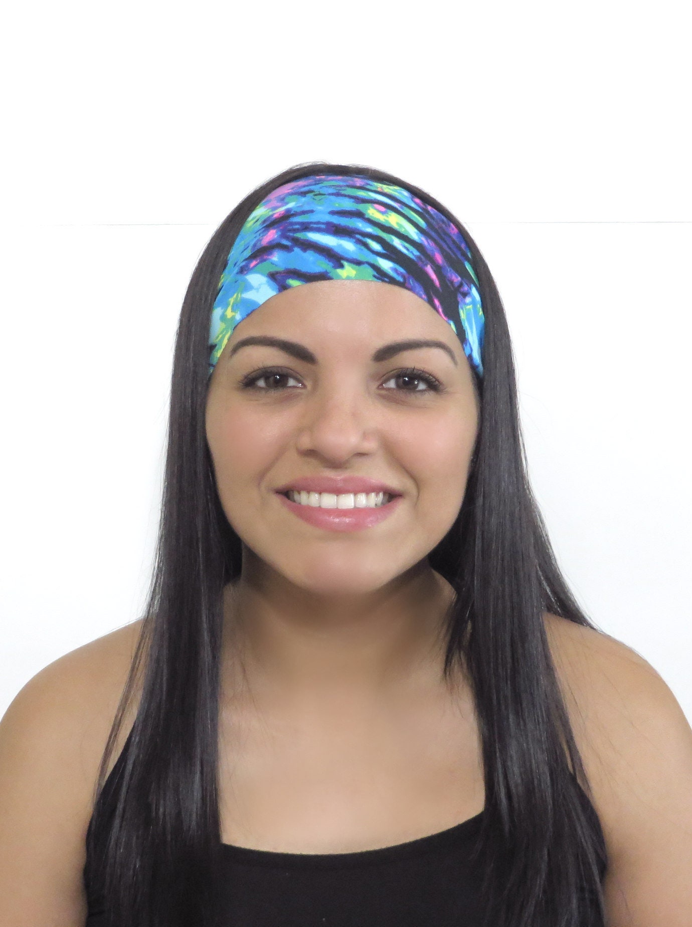 Yoga Headband Workout Headband Nonslip Headband Tie Dye Wide Etsy