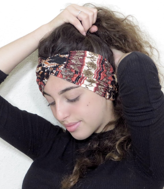set 3/1 fascia capelli larga bohémien donna - Italy