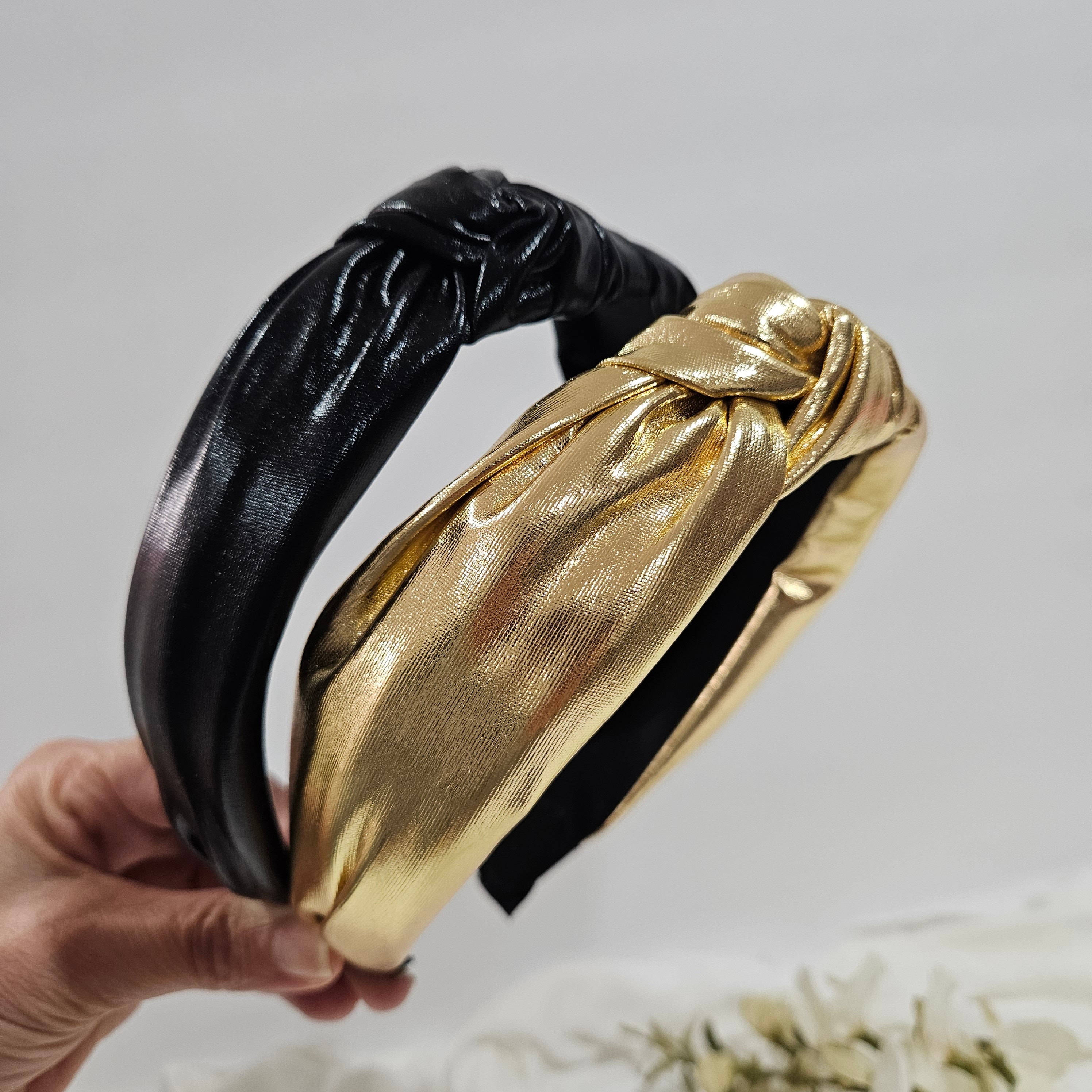 Metallic Knot Headband, Knotted Headband, Black Headband  display picture 1