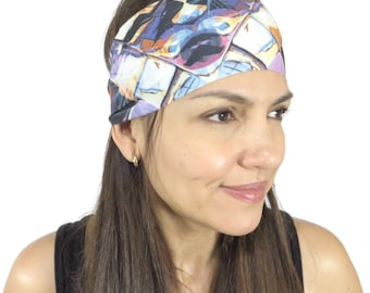 Workout Headband Fitness Headband Purple Yoga Headband Running Headband Bohemian Headband Fashion Headband Women Head Wrap Wide Headband S19