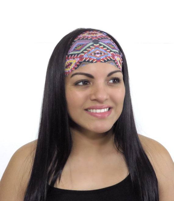 Wide Hippie Headband, Yoga Headband, Boho Headband, Workout