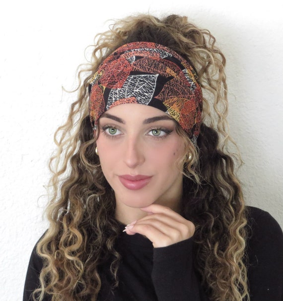 Boho Scrunchy Headband, Hippie Wide Headband, Yoga Headband  display picture 3