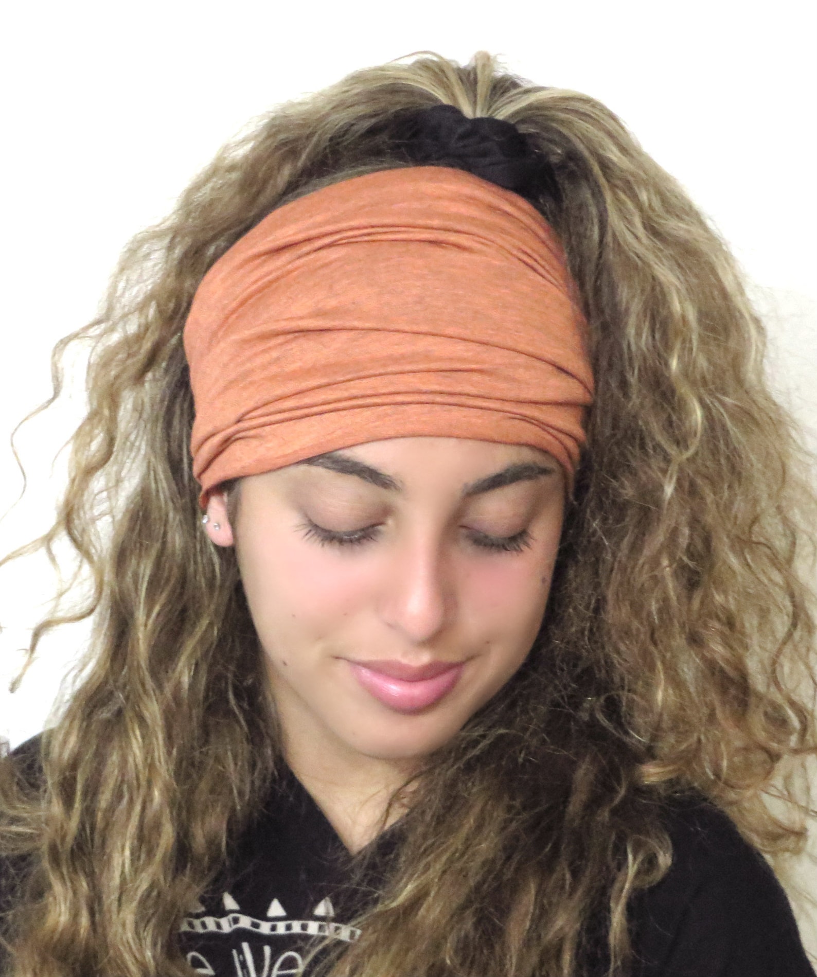 Boho Headband Extra Wide Headband Yoga Headband Scrunch Etsy