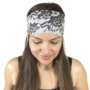 Yoga Headband Workout Headband Gray Running Headband Fitness Headband Boho Wicking Headband Wide Headband Fashion Headband Women Turban S109