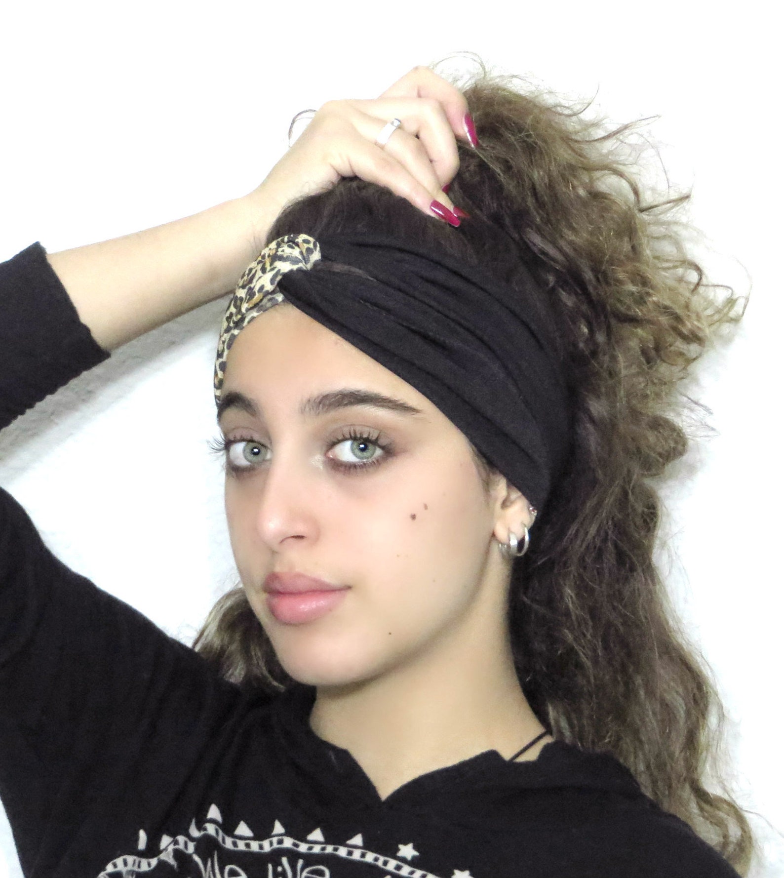 Black Headband Boho Headband Yoga Headband Running Etsy