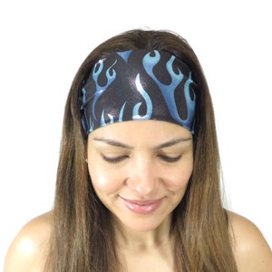 Running Headband Yoga Headband Black Headband Fitness Headband Workout Headband Boho Headband Metallic Fashion Headband Wide Headband S117