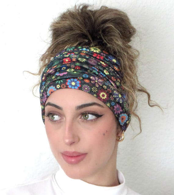Boho Scrunchy Headband, Hippie Wide Headband, Yoga Headband  display picture 1