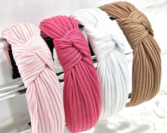 Knotted Solid Color Headband, Top Knot Headband, Knotted Headband, Everyday Headband, Headband For Women, Plain Knot Headband, Knot Hairband