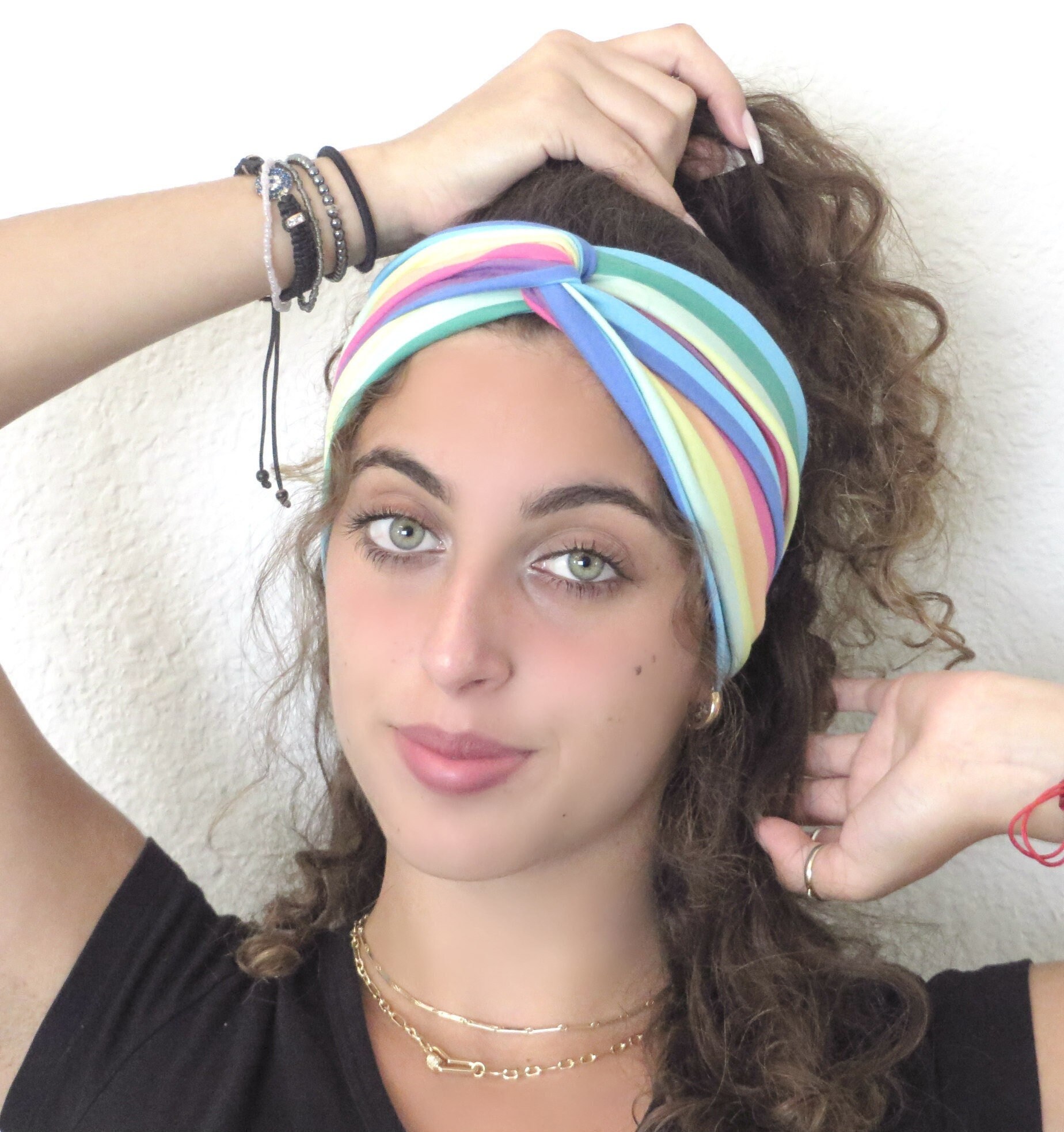 Spring Pastel Twist Wide Headbands NEW Wide Twist Headbands – Hair Haven Accessories LLC main image 4