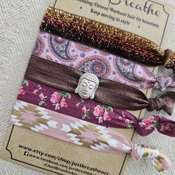 Yoga Hair Tie-buddha Bracelets Set-hair Tie Bracelets 