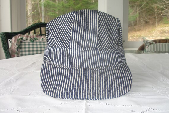 denim railroad cap