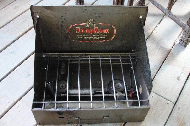Gas Stove 1940/'s Kamp Kook 2 Burner Leaded or Unleaded Gasoline Camping Stove Camp Stove American Gas Machine Co. Strong and Sturdy!