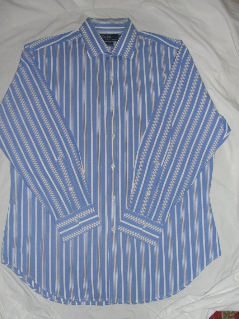 Polo Ralph Lauren Mens 16 1/2 32-33 Blue Striped Philip L/S | Etsy