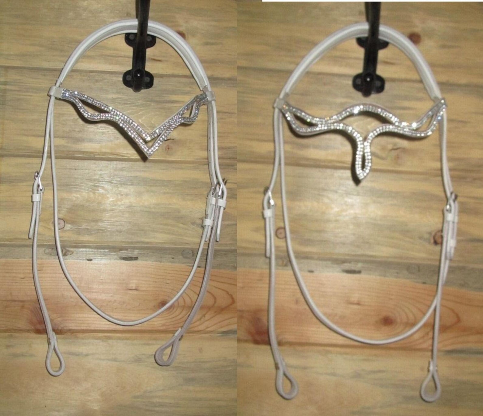 White Leather Tack Etsy