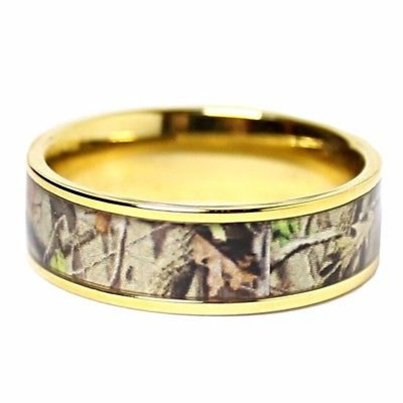 Custom Engraved Camo Wedding Ring Set for Him and Her Etsy