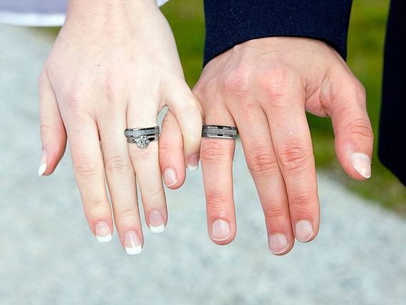Stainless steel moissanite sale ring