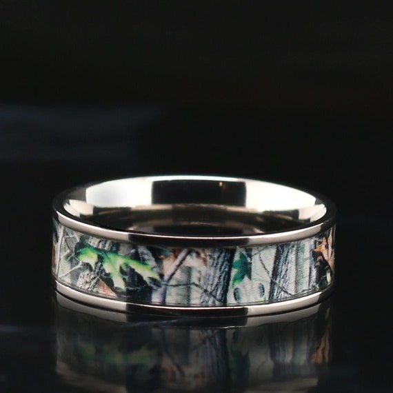 Titanium camo best sale rings