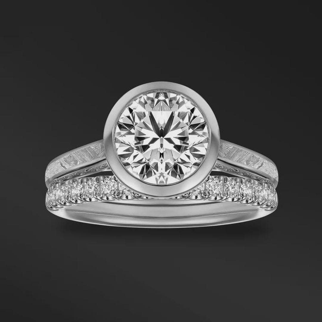 Silver Solstice Solstice Embrace - 14K Gold or Sterling Silver Ring Set for Women ...