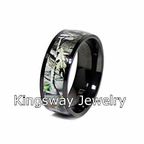 Camo Wedding Ring Set for Him and Her Titanium Black IP Etsy