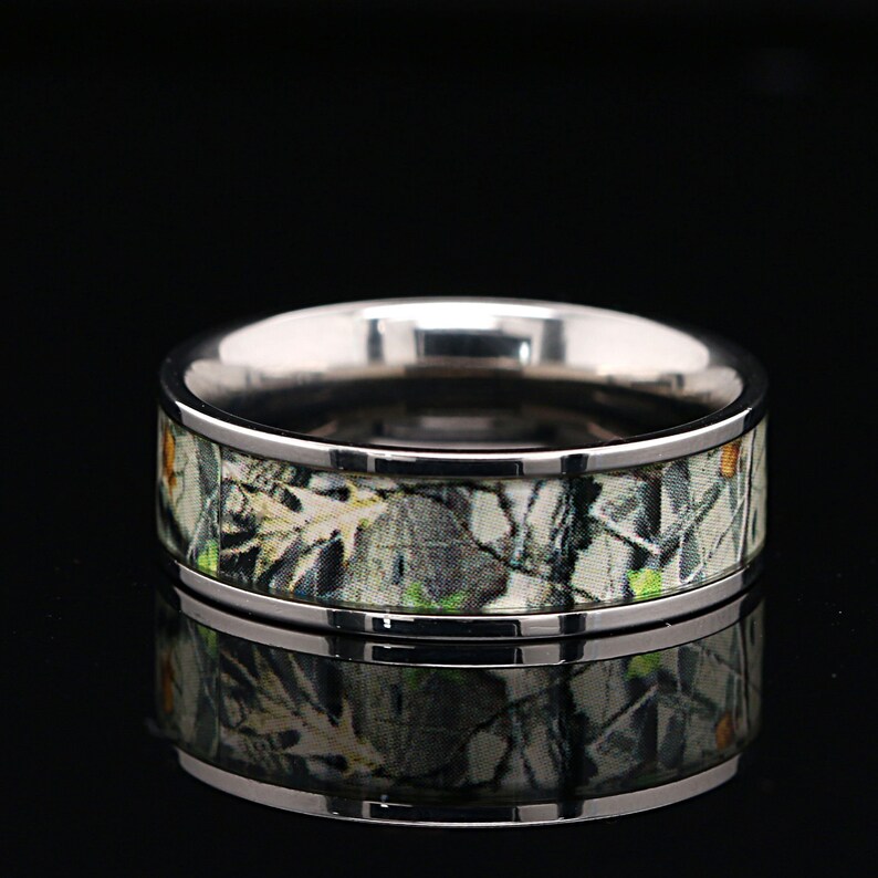 3 Piece His & Her Pink Camo Wedding Ring Set Stainless Steel Etsy