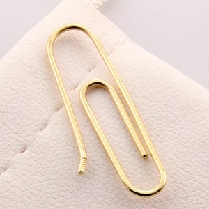 14k Gold Paperclip earring (SINGLE) 1&#39;&#39;   14k Gold Paper clip earring (SINGLE) 1&#39;&#39;