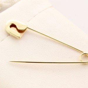14K Yellow Gold Safety Pin