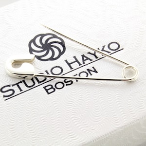 Sterling Silver safety pin 1.5&#39;&#39; Handmade in USA