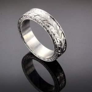 Hand engraved   wedding band