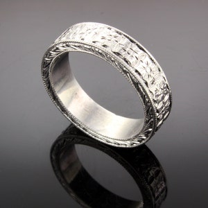 Hand engraved   wedding band