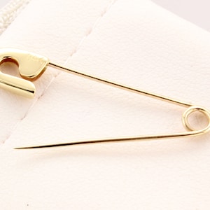 14K Yellow Gold Safety Pin 1.25&#39;&#39; long