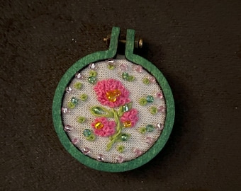 Embroidered Hoop Pendant