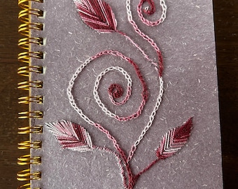 Embroidered Paper Covered Blank Journal