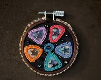 Embroidered and Beaded Ornament