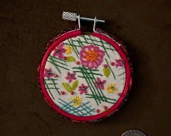 Embroidered and Beaded Ornament