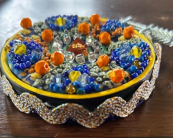 Embroidered and Beaded Ornament