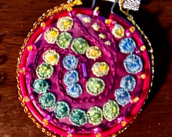 Embroidered and Beaded Ornament