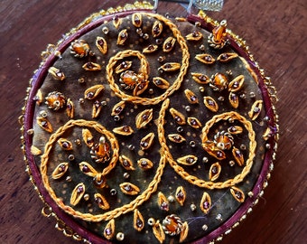 Embroidered and Beaded Ornament