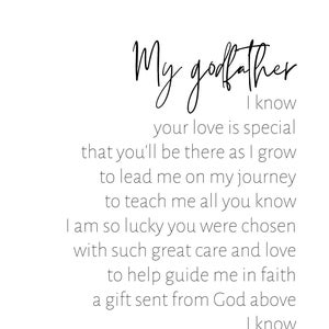 Godmother / Godfather Digital Download Print SVG PNG Baptism Print