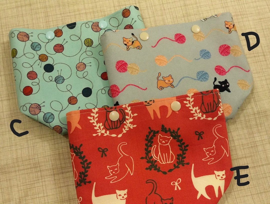 Yarns and Kitties Yarn Cozy, Cute Cats Knitting Bag, Small Knitting Project Bag Etsy