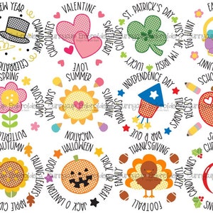 Holiday Circles SVG - 13 SVG, Clip Art, pliki do cięcia i drukowania - do użytku osobistego i małych firm - grafika świąteczna, clipart świąteczny