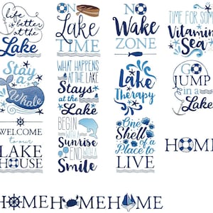 Lake House - 15 Machine Embroidery Designs - Multiple Sizes - Lake House Embroidery Designs, Nautical Embroidery Designs