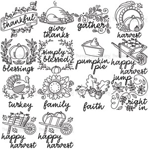 Farmhouse Thanksgiving SVG Bundle - 14 SVG, Clipart, Cut and Printable Files - Thanksgiving svg, farmhouse svg, Thanksgiving Graphics
