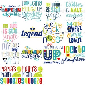 Baby Boy Sentimenten Drie SVG - 14 SVG, Clip Art, Grafische Bestanden - Persoonlijke en Kleine Zakelijke Gebruik - Baby Sayings, Baby Word Art, Baby SVG