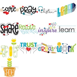 Leben Prinzipien SVG - 13 SVG, ClipArt, druckbare Dateien - persönliche und kleine Unternehmen verwenden - Schule Svg, motivierende Svg, inspirierende Svg