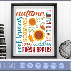 Autumn Subway Art SVG - Personal and Small Business Use - Autumn SVG, Autumn Clipart, Autumn Graphic, Fall SVG, Fall Clipart, Fall Graphic