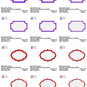 Knock Down 28 Machine Embroidery Designs 6 sizes image 6