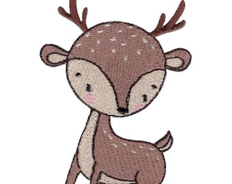 Cute Deer Embroidery Design - 4, 5, 6 Inch Sizes Included (Digital Download)
