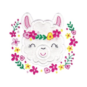 Love My Llama Applique Design 6 Machine Embroidery Design 4x4 5x7 6x10 8x8