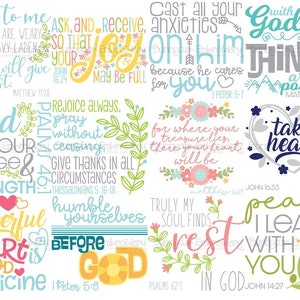 Religiöse Gefühle zu SVG Bundle - 12 SVG, Clipart, geschnitten und druckbare Dateien - Bibel Vers Svg, religiöse Svg, Bibel Schrift Svg