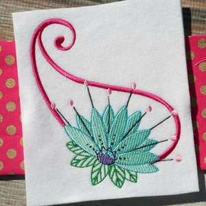 Mehndi Paisley 14 Different Filled Stitch Machine Embroidery Designs 5x7 6x10 image 5